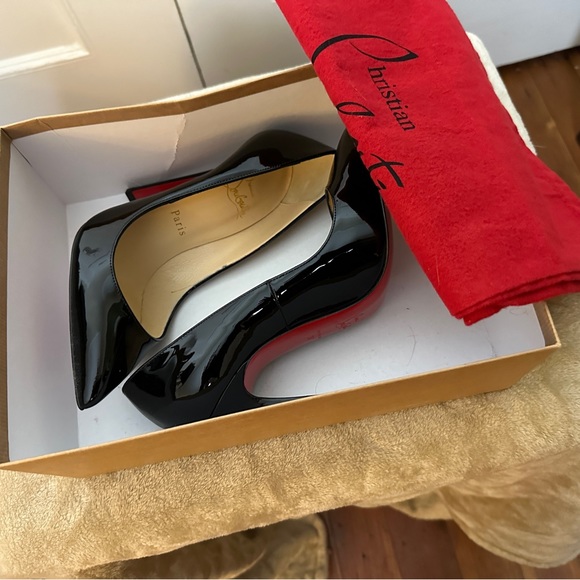 Brand New Christian Louboutin Black heels - Pigalle 120 patent calf heels. Sz 37 - Picture 4 of 6